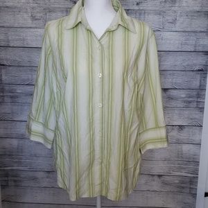 🍓First Issue Blouse Lime Green Size 1 Long Sleeve